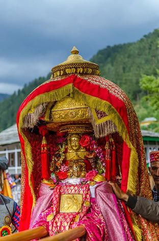 Traditional deity palanquin procession