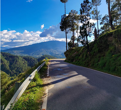 Scenic mountain highway road